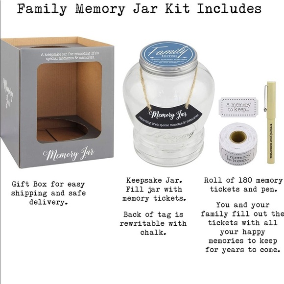 Memory Jar Gift Set Feel Good Memory Keeper NEW - Picture 3 of 8